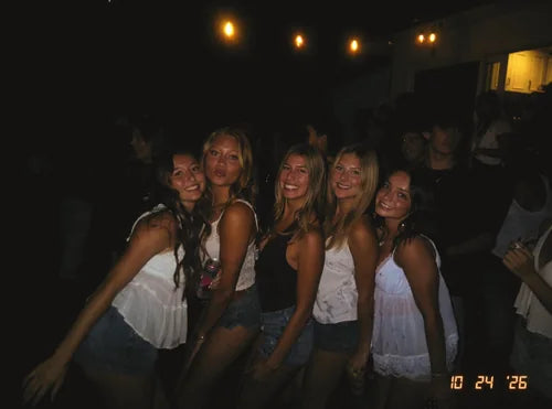 A real DigiFilm photograph of friends on a night out.