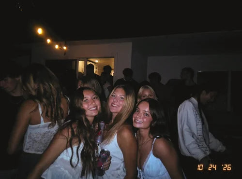 A real DigiFilm photograph of friends on a night out.