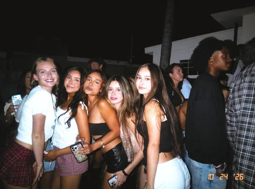 A real DigiFilm photograph of friends on a night out.