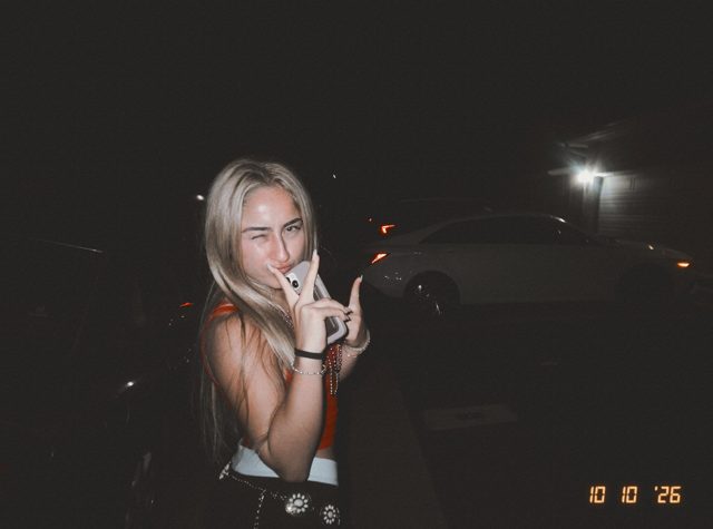 A candid DigiFilm photograph from a night out with friends.