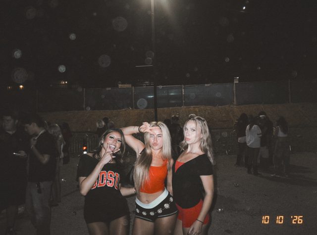 A candid DigiFilm photograph from a night out with friends.