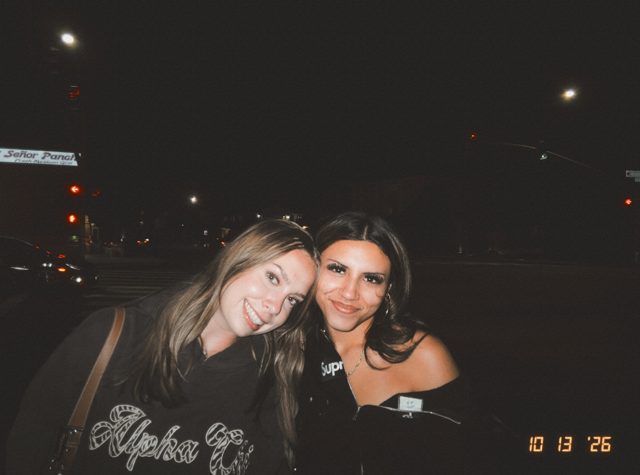 A candid DigiFilm photograph from a night out with friends.